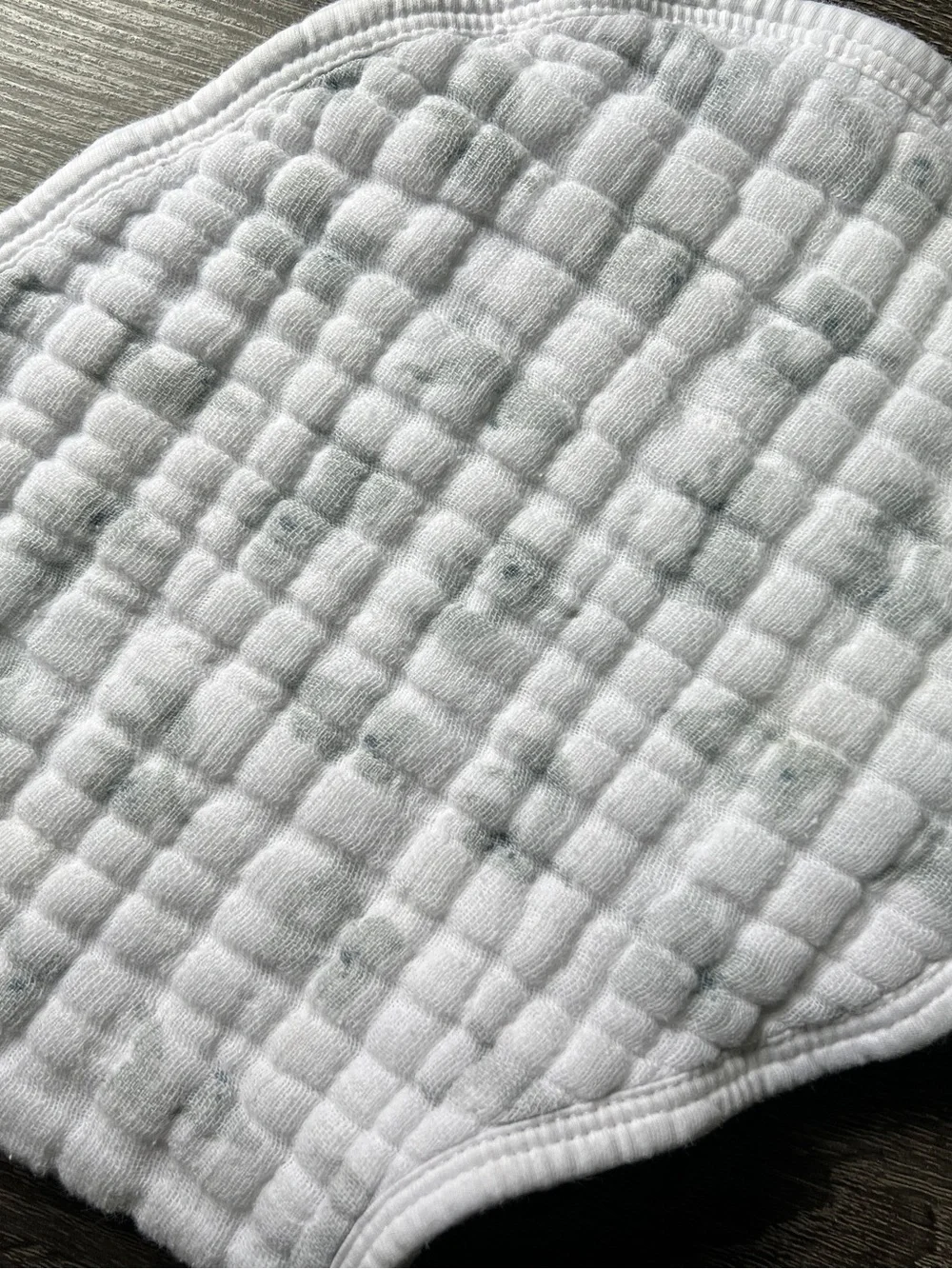 aden + anais Quilted Bib in Mint and White - Cozy Layered Design